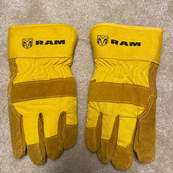 NEW - RAM 70% leather 30% cotton fleeced lined work gloves Size Large - Picture 1 of 5